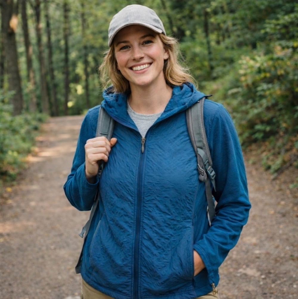 Columbia Jacket XL Teal Blue Full Zip Hooded Casual Outdoorsy Trail-To-Town